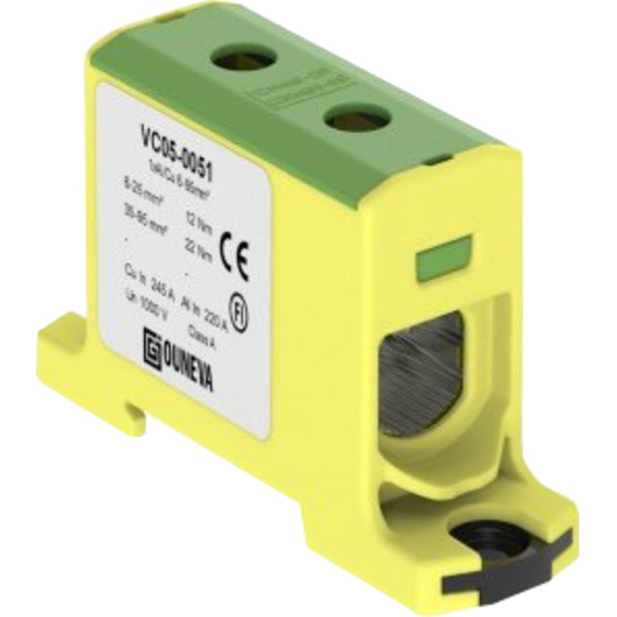 Klemme isolert OTL 1x6-95mm² AL/CU Gul/Grønn Klemme isolert OTL 1x6-95mm² AL/CU Gul/Grønn