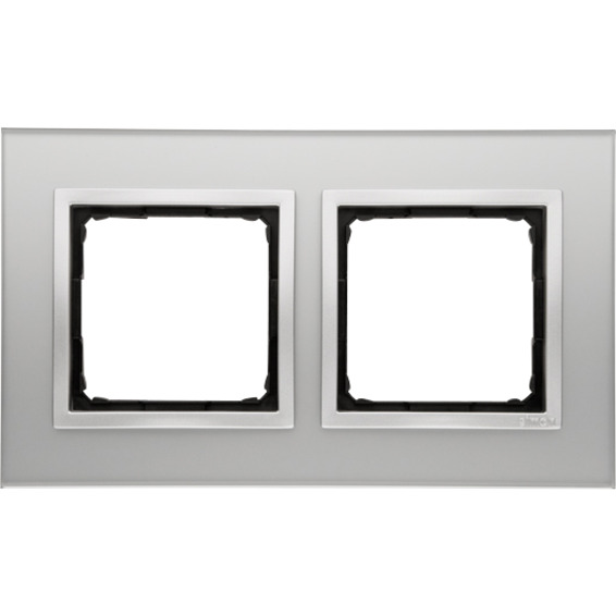 Simon 2-Hulls glass ramme Silver Fog Simon 2-Hulls glass ramme Silver Fog