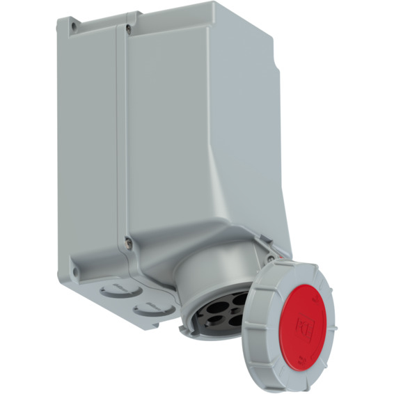 Stikkontakt Utvendig Skrå 125A 3Pol+N+J 400V6H IP67 Stikkontakt Utvendig Skrå 125A 3Pol+N+J 400V6H IP67