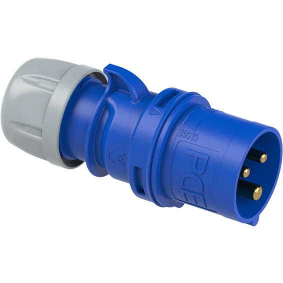 Støpsel 32A 2Pol+J 230V 6H IP44 Støpsel 32A 2Pol+J 230V 6H IP44