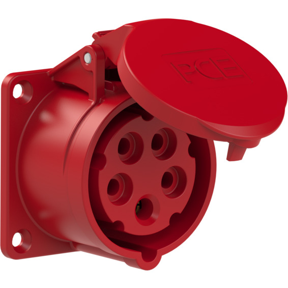 Stikkontakt Innfelt Rett 16A 3Pol+N+Jord 400V 6H IP44 Stikkontakt Innfelt Rett 16A 3Pol+N+Jord 400V 6H IP44