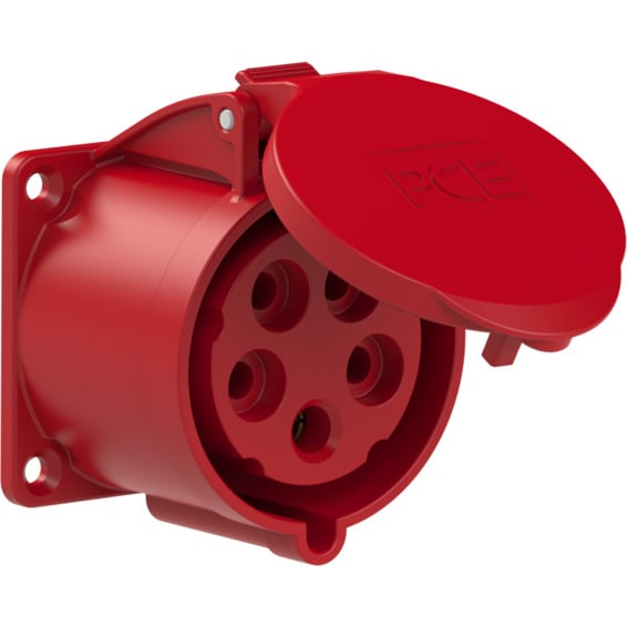 Stikkontakt Innfelt Rett 32A 3Pol+N+Jord 400V 6H IP44 Stikkontakt Innfelt Rett 32A 3Pol+N+Jord 400V 6H IP44