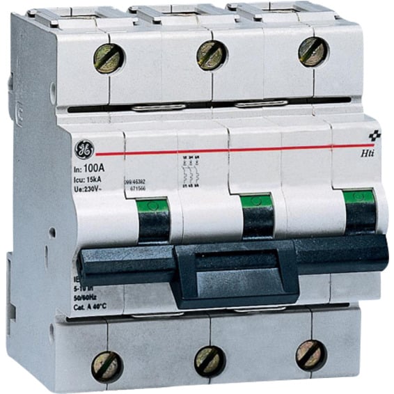Effektbryter HTI 103 C 100A 3-Pol Modulær 10kA Effektbryter HTI 103 C 100A 3-Pol Modulær 10kA