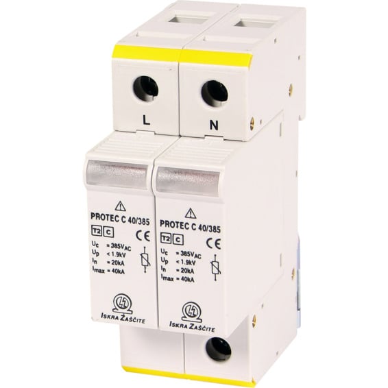 Overspenningsvern Protec 2-pol C80/385V 20KA EFA Overspenningsvern Protec 2-pol C80/385V 20KA EFA