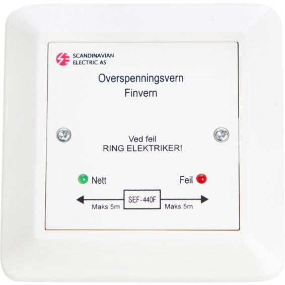 Overspenningsvern Finvern SEF-440F Montering i boks/kanal Overspenningsvern Finvern SEF-440F Montering i boks/kanal