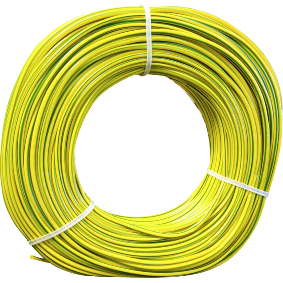 PVC STRØMPE 3MM GUL/GRØNN PVC STRØMPE 3MM GUL/GRØNN