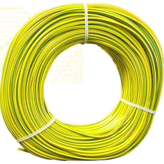 PVC STRØMPE 5MM GUL/GRØNN PVC STRØMPE 5MM GUL/GRØNN