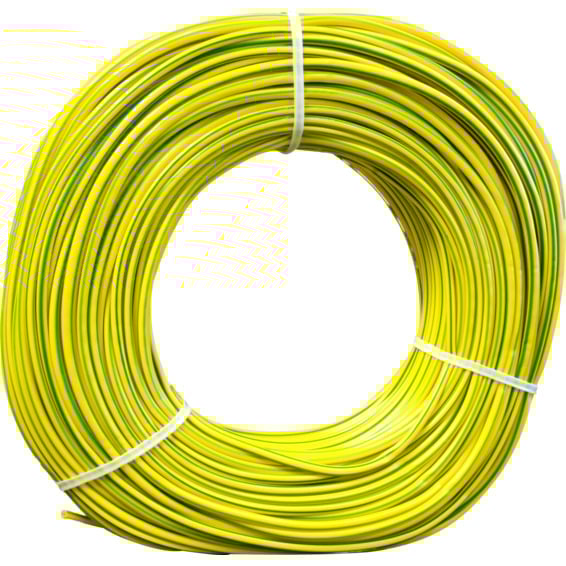 PVC STRØMPE 9MM GUL/GRØNN PVC STRØMPE 9MM GUL/GRØNN
