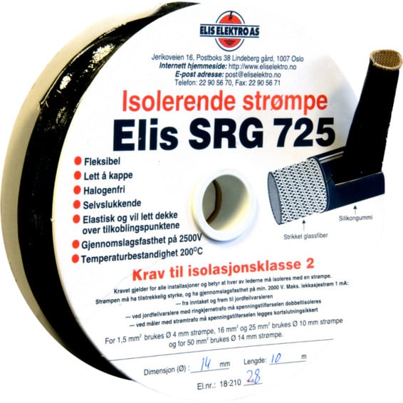 Kortslutningssikker strømpe 10mm Sort Kortslutningssikker strømpe 10mm Sort
