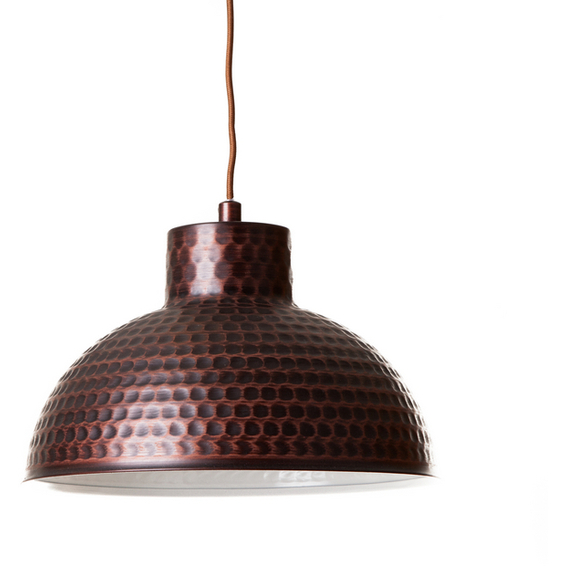 Fortuna Brun Vintage pendellampe i banket stål Fortuna Brun Vintage pendellampe i banket stål