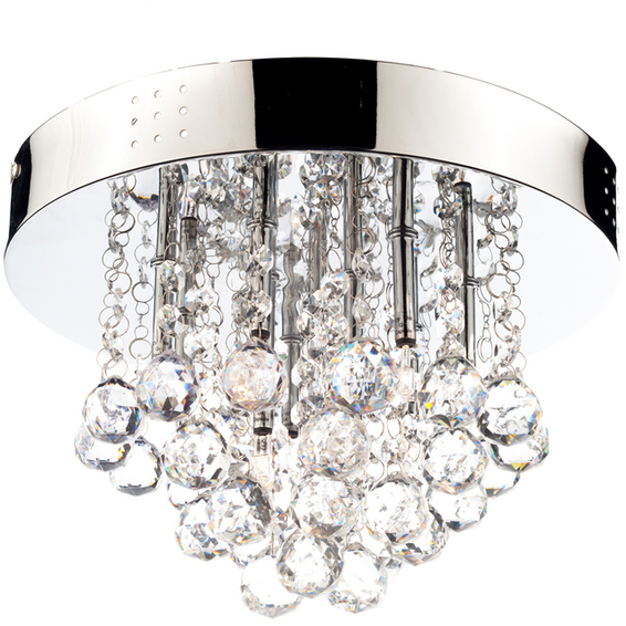 Dina Moderne taklampe stål/krystall Dina Moderne taklampe stål/krystall