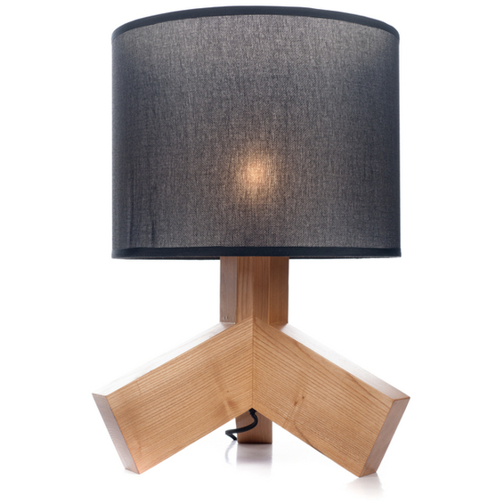 Hilda bordlampe i Ask, Sort lampeskjerm Hilda bordlampe i Ask, Sort lampeskjerm
