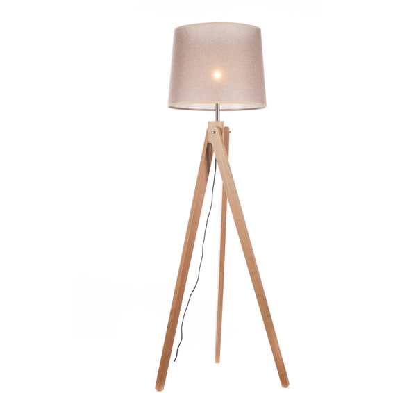 Svanhild Gulvlampe i Ask, Lys brun Lampeskjerm Svanhild Gulvlampe i Ask, Lys brun Lampeskjerm