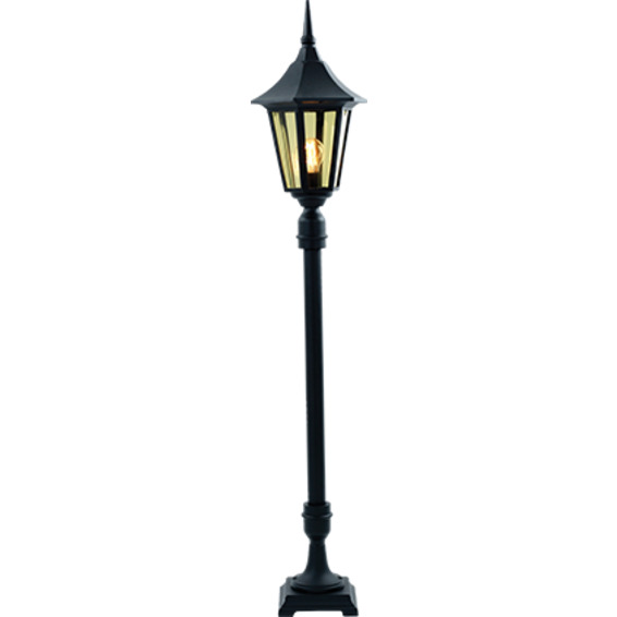 Bergen Lav Stolpe Sort 1x60W E27 H:1260mm B:250mm Bergen Lav Stolpe Sort 1x60W E27 H:1260mm B:250mm