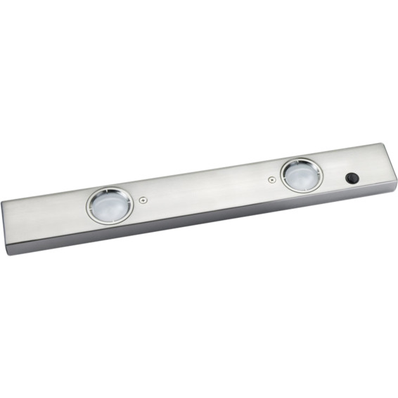 Benkarmatur Chef Pluss 2x20W 12V Børstet stål SG Benkarmatur Chef Pluss 2x20W 12V Børstet stål SG
