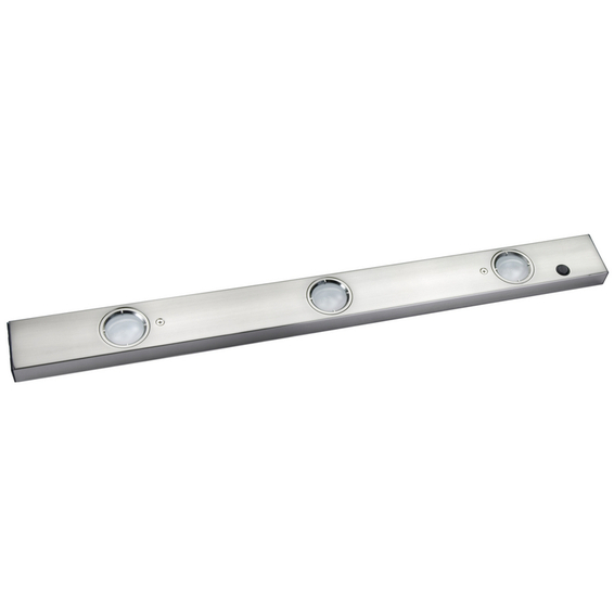 Benkarmatur Chef Pluss 3x20W 12V Børstet stål SG Benkarmatur Chef Pluss 3x20W 12V Børstet stål SG