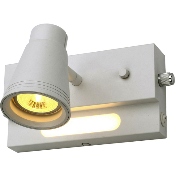Proto enkel dimbar GU10 og LED nattlys Matt Hvit Proto enkel dimbar GU10 og LED nattlys Matt Hvit