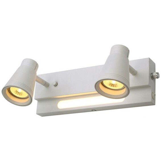 Proto dobbel dimbar GU10 og LED nattlys Matt Hvit Proto dobbel dimbar GU10 og LED nattlys Matt Hvit