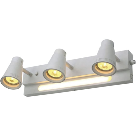Proto trippel dimbar GU10 og LED nattlys Matt Hvit Proto trippel dimbar GU10 og LED nattlys Matt Hvit