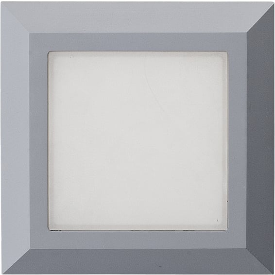 Vegglys Square Sølv 4,5W LED IP44 Vegglys Square Sølv 4,5W LED IP44