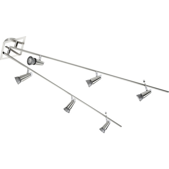CON GU10 LED 6x6,5W Børstet Stål CON GU10 LED 6x6,5W Børstet Stål