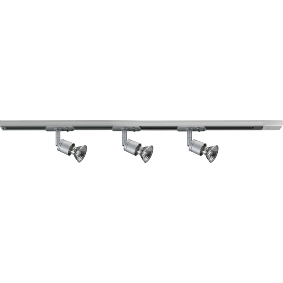 Titan Skinnesett 3 Spot 240V Sølv Titan Skinnesett 3 Spot 240V Sølv