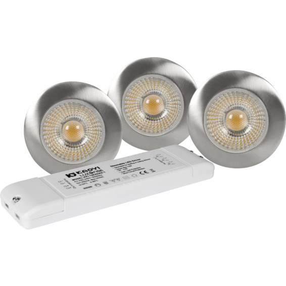 Unocob+ 3x4W 450mA Ra 96 Børstet Stål Unocob+ 3x4W 450mA Ra 96 Børstet Stål