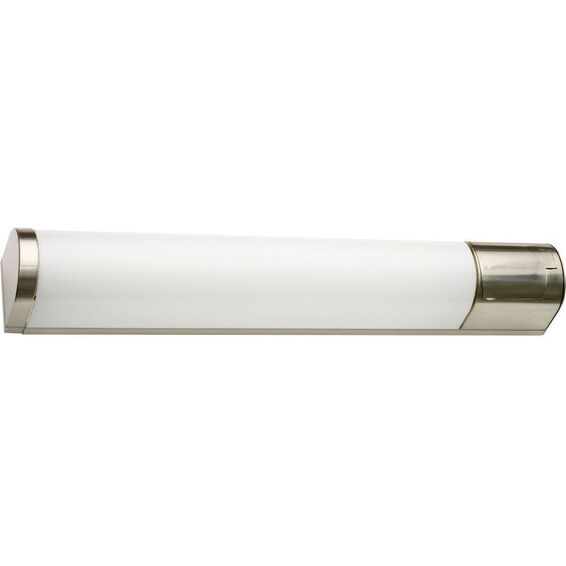 Baderomslampe Prelude 14W T5 Stål 68cm IP44 Stikkontakt SG Baderomslampe Prelude 14W T5 Stål 68cm IP44 Stikkontakt SG
