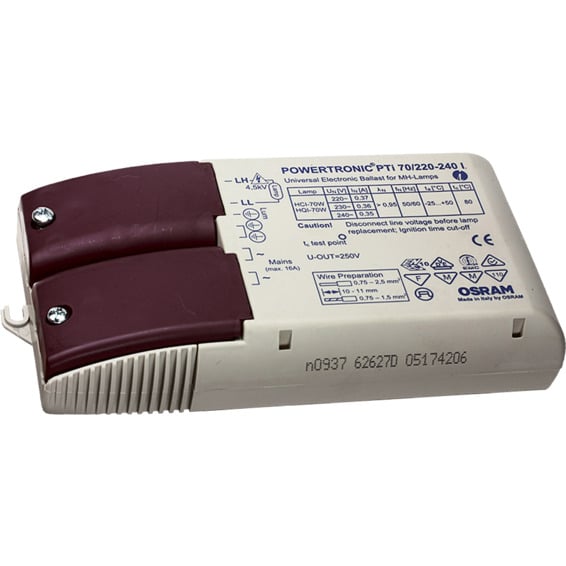 Reaktor/Trafo PTI 70W Elektronisk Metallhalogen Reaktor/Trafo PTI 70W Elektronisk Metallhalogen