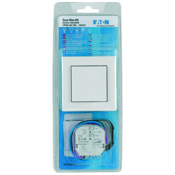 xComfort Dimmerpakke Easy-Dim-All 55mm glanset hvit xComfort Dimmerpakke Easy-Dim-All 55mm glanset hvit