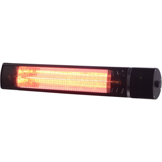 Terrassevarmer m/Fjernkontroll 2000W Sort Terrassevarmer m/Fjernkontroll 2000W Sort