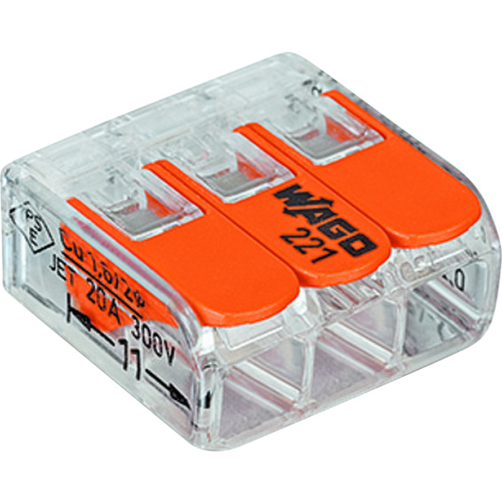 Wago 221-413 3-Leder Transparent 5stk Wago 221-413 3-Leder Transparent 5stk