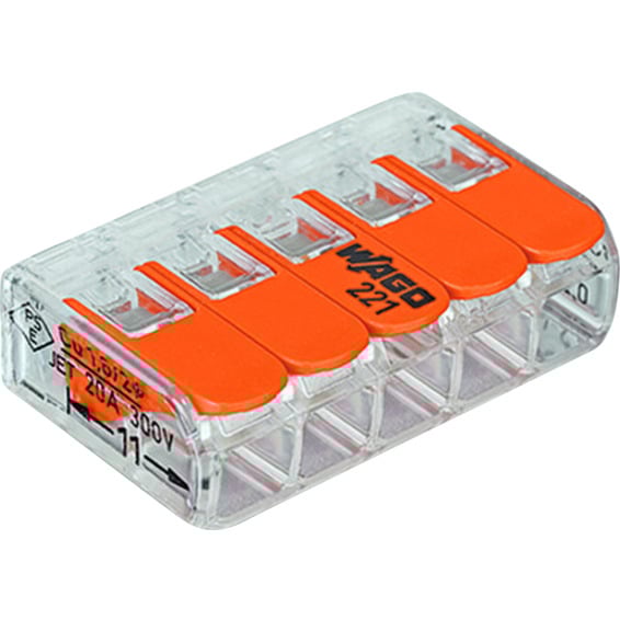 Wago 221-415 5-Leder Transparent 5stk Wago 221-415 5-Leder Transparent 5stk
