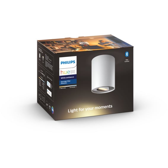 Philips Hue WA Pillar Enkel Spot 5.5W Hvit Philips Hue WA Pillar Enkel Spot 5.5W Hvit