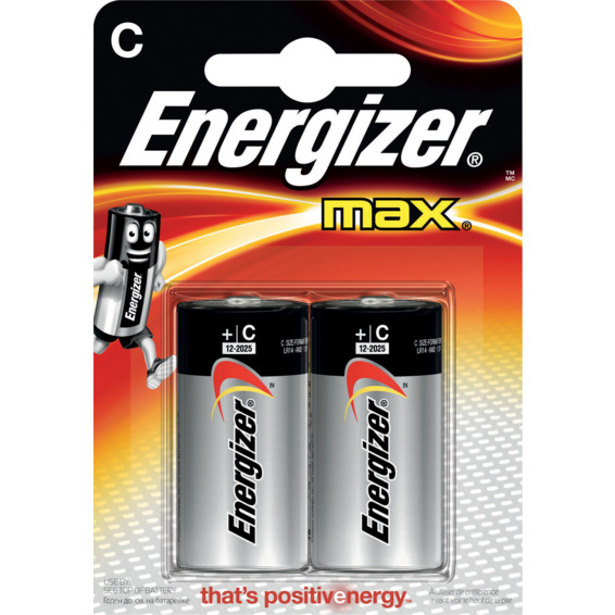 Batteri LR14 C/E93 2pk ENERGIZER MAX Batteri LR14 C/E93 2pk ENERGIZER MAX