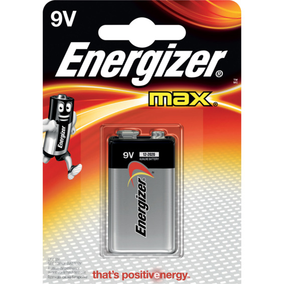 Batteri 6LR61 9V/522 1pk ENERGIZER MAX Batteri 6LR61 9V/522 1pk ENERGIZER MAX