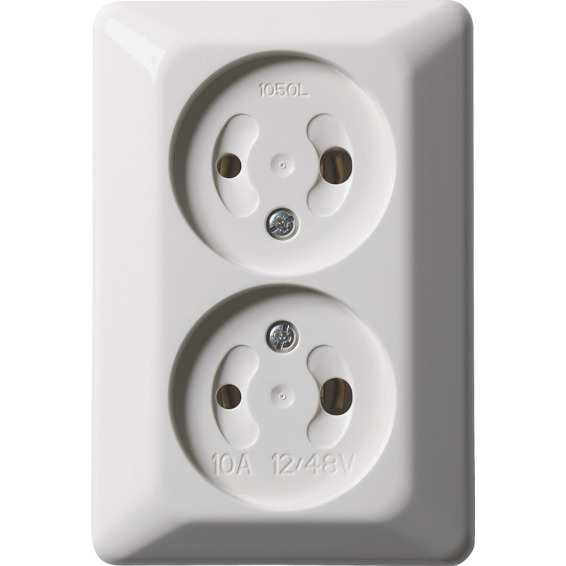 Stikkontakt Dobbel Påvegg 12V Stikkontakt Dobbel Påvegg 12V