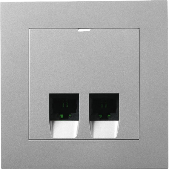 Plus 2xRJ45/UTP/KAT 6 I Alu Plus 2xRJ45/UTP/KAT 6 I Alu
