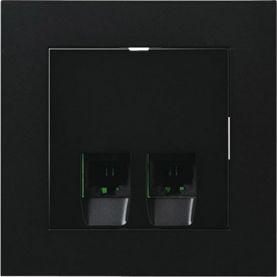Plus 2xRJ45/UTP/KAT 6 I Sort Plus 2xRJ45/UTP/KAT 6 I Sort