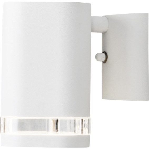 Modena vegglampe ned GU10 hvit/transparent IP44 Modena vegglampe ned GU10 hvit/transparent IP44