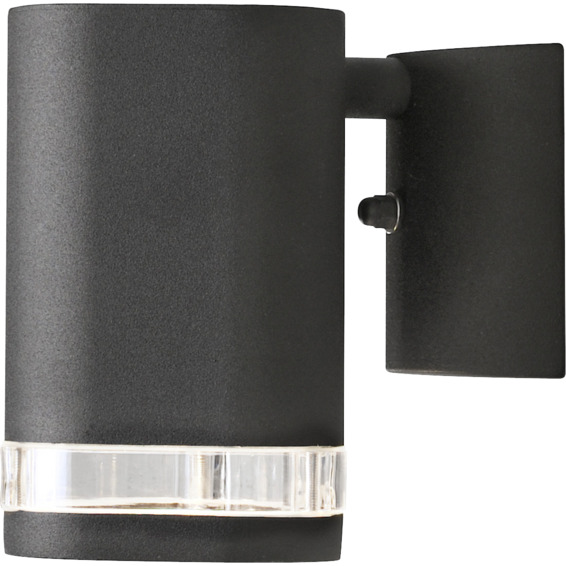 Modena vegglampe ned GU10 svart/transparent IP44 Modena vegglampe ned GU10 svart/transparent IP44