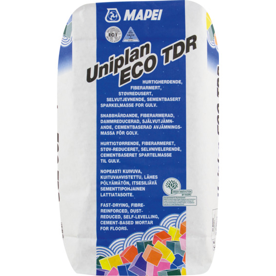 Uniplan Eco TDR 20kg avrettingsmasse Uniplan Eco TDR 20kg avrettingsmasse