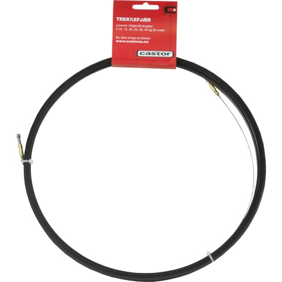 Trekkefjær Stål 15m med søkerspiral. Oval, 3mm bredde Trekkefjær Stål 15m med søkerspiral. Oval, 3mm bredde