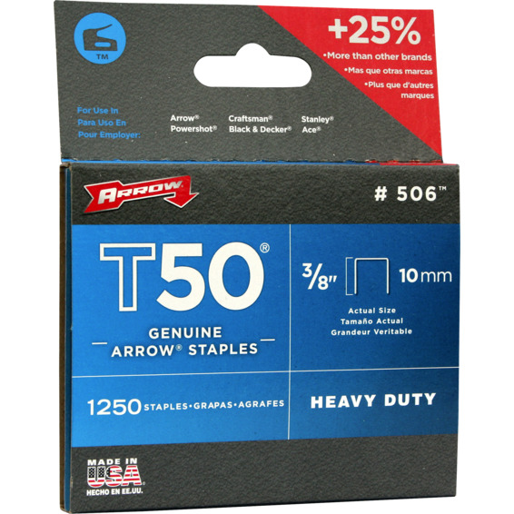 Arrow stifter 10mm T50 3/8 Arrow stifter 10mm T50 3/8