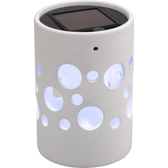 Hagelykt Genova Sylinder Solcelle LED Hvit 14cm Hagelykt Genova Sylinder Solcelle LED Hvit 14cm