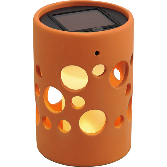 Hagelykt Genova Sylinder Solcelle LED Terrakotta 14cm Hagelykt Genova Sylinder Solcelle LED Terrakotta 14cm