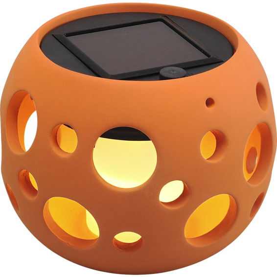 Hagelykt Genova Rund Solcelle LED Terrakotta 10cm Hagelykt Genova Rund Solcelle LED Terrakotta 10cm