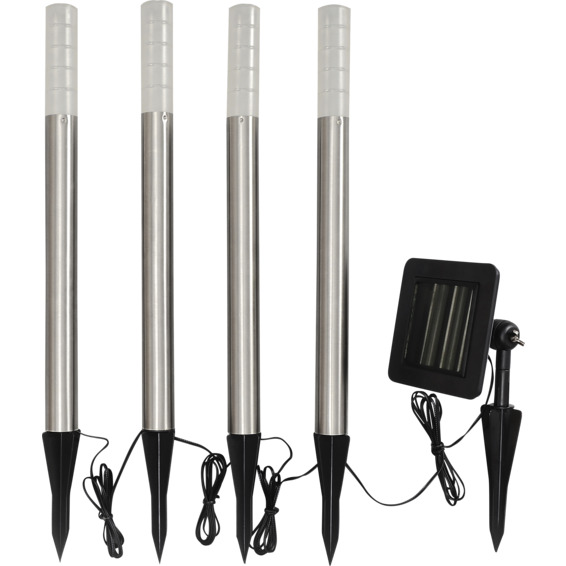 Hagelykt Treviso Solcelle LED Stål 4 stk/Sett 40cm Hagelykt Treviso Solcelle LED Stål 4 stk/Sett 40cm
