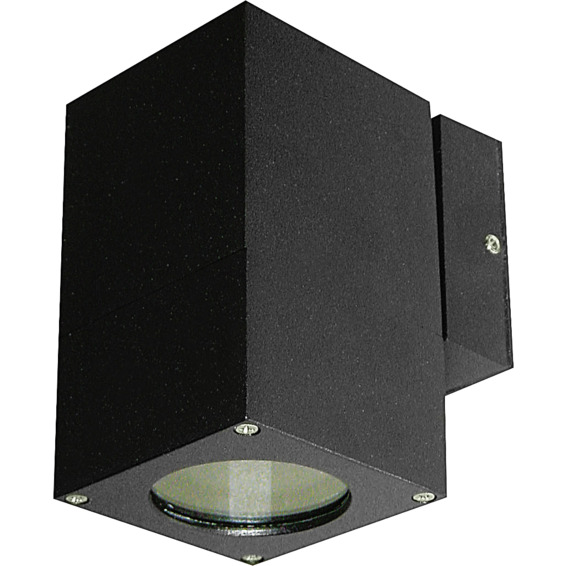 Utelampe Veggspot Atrix Enkel Svart 3W LED GU10 IP44 Utelampe Veggspot Atrix Enkel Svart 3W LED GU10 IP44