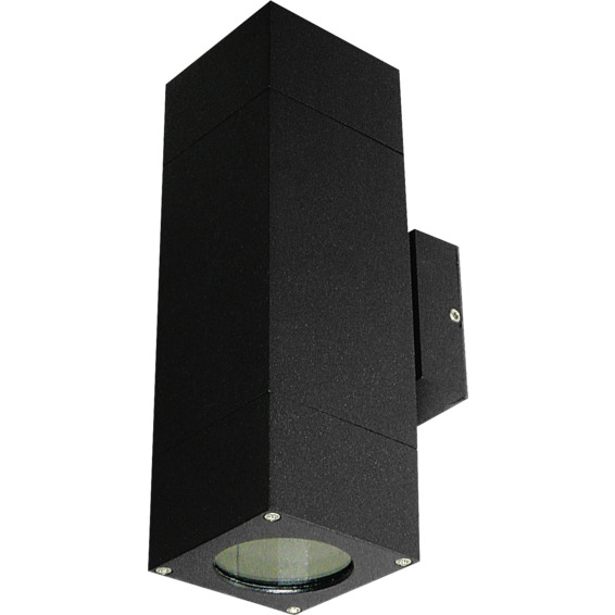 Utelampe Veggspot Atrix Dobbel Svart 2x3W LED GU10 IP44 Utelampe Veggspot Atrix Dobbel Svart 2x3W LED GU10 IP44